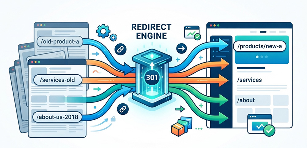 url redirects after website redesign
