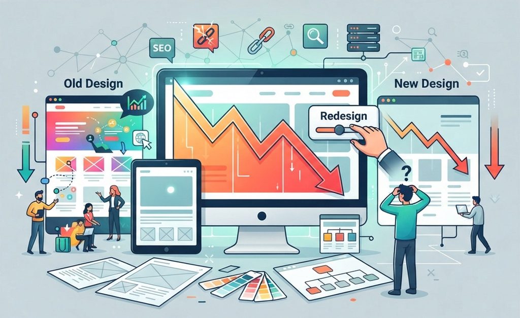 Why traffic dropped after website redesign and how to fix and avoid that
